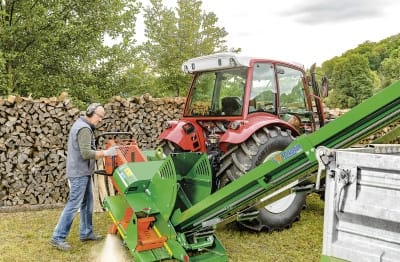 Brennholzsäge EasyCut mit Förderband