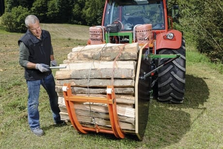 Bündelgerät Vorrichtung zum Bündeln von Brennholz