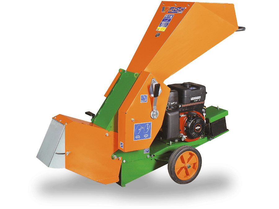 wood chopper for compost processing with petrol engine