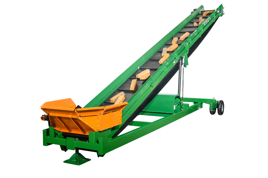 Conveyor belt with more power. Length up to 8m suitable for firewood processors and automatic splitting machines.