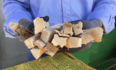 Splitting Kindling Firewood Packaging AutoSplit 350 Posch