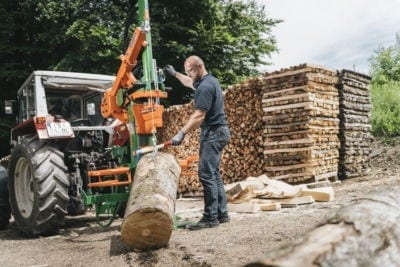 Seilzug bei Holzspalter, Posch