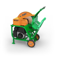Wippsäge mit Benzinmotor Antrieb, zum Brennholz schneiden, Vollgummiräder